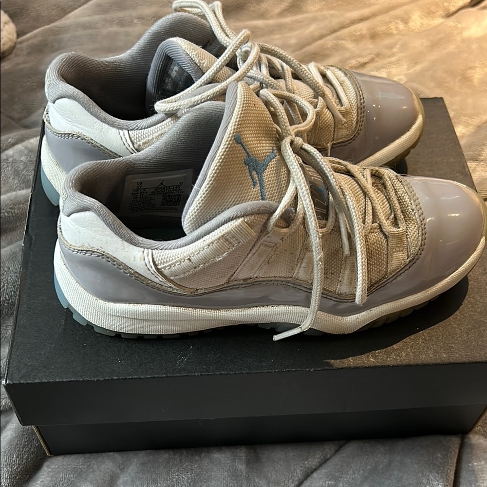 Air Jordan 11 Retro Low Sneakers in Gray and White 2Y